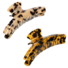 2PCS 4.7 inch Big Hair Claw Banana Clips (Tortoise)