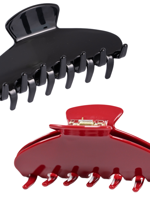 4 inch Banana Hair Claw Clips （Cherry Red & Black）