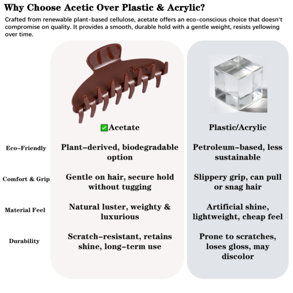 4 inch Banana Hair Claw Clips with brand（Brown）