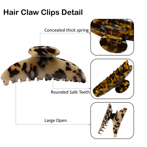 5 inch Banana Hair Claw Clips (Tortoise)