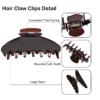 4 inch Banana Hair Claw Clips (Coffee)