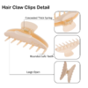 4 inch Banana Hair Claw Clips with brand（Ivory White）