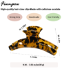 2PCS 4.7 inch Big Hair Claw Banana Clips (Tortoise)