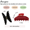2PCS 4 inch Banana Hair Claw Clips with brand（Cherry Red & Black）