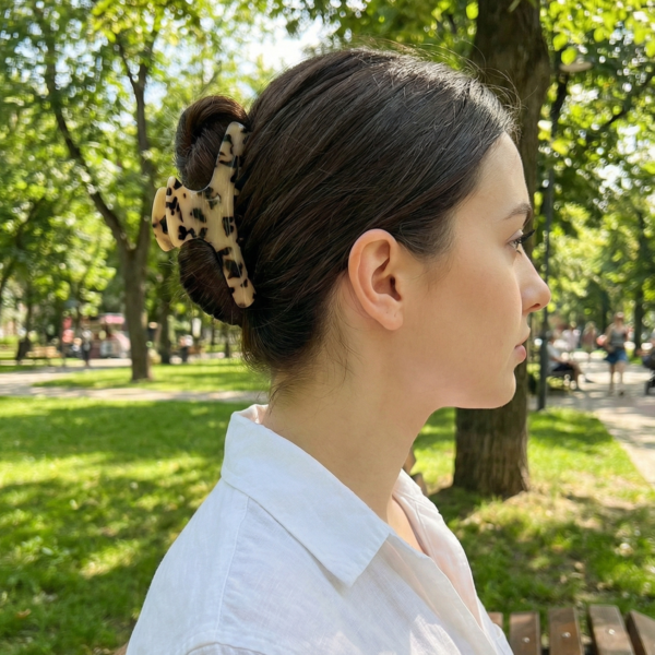 2PCS 4.7 inch Big Hair Claw Banana Clips (Tortoise)