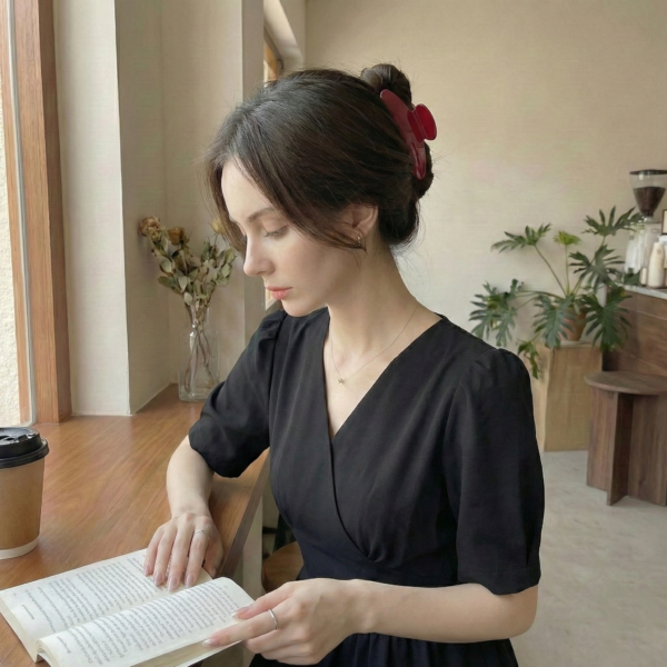 4 inch Banana Hair Claw Clips (Cherry Red)