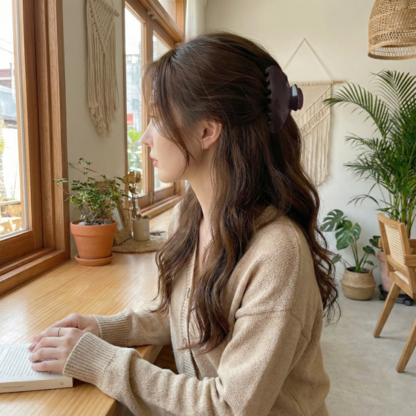 4 inch Banana Hair Claw Clips (Coffee)