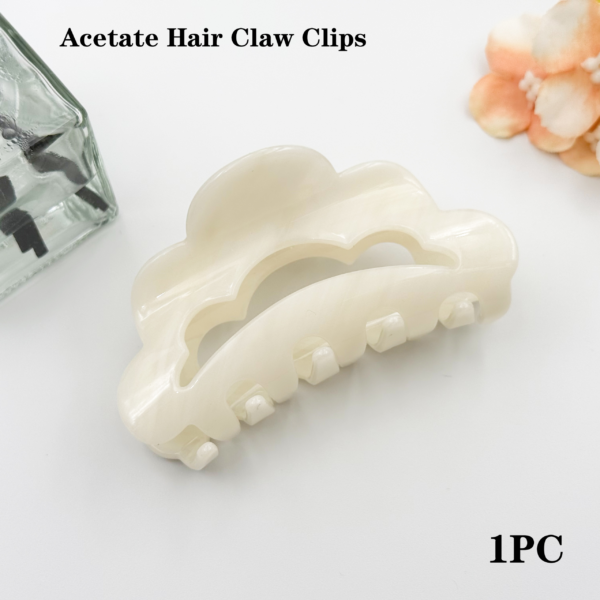 3 Inch Cloud Shape Hair Claw for Women (Milkcream)
