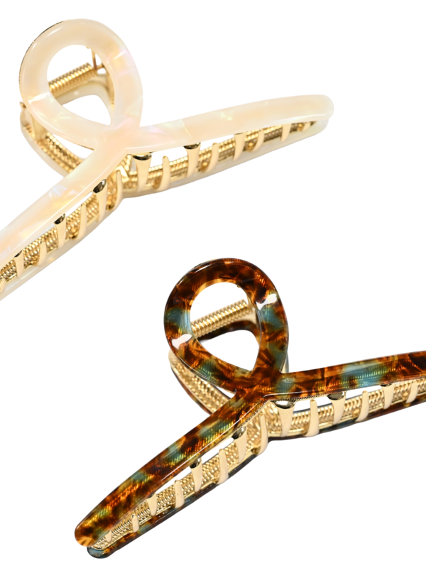 Acetate & Alloy 4.7" Large Hair Claw Clips