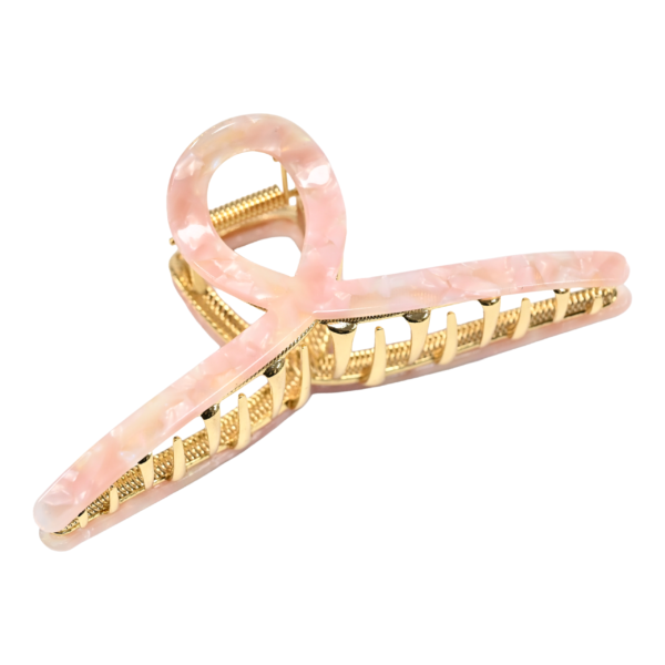 Acetate & Alloy 4.7" Large Hair Claw Clips (Pink)