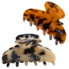 2PCS 3 inch Banana Hair Claw Clips With Brand (Tortoise)