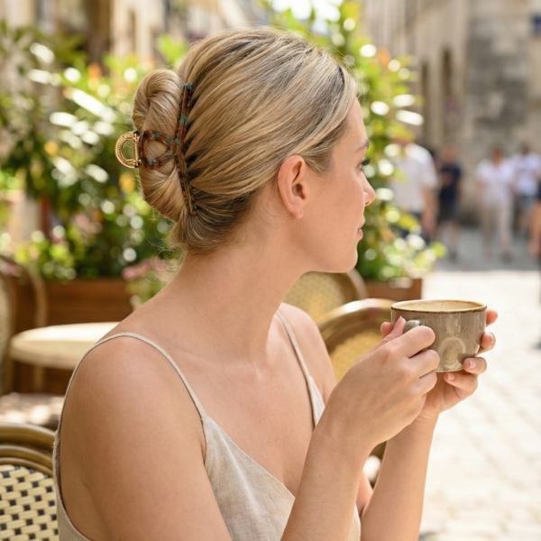 Acetate & Alloy 4.7" Large Hair Claw Clips (Mermaid & Tortoiseshell brown blue)