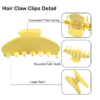 4 inch Banana Hair Claw Clips (Yellow)