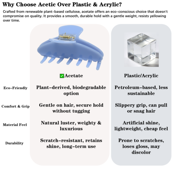 4 inch Banana Hair Claw Clips (Blue)