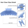 4 inch Banana Hair Claw Clips (Blue)
