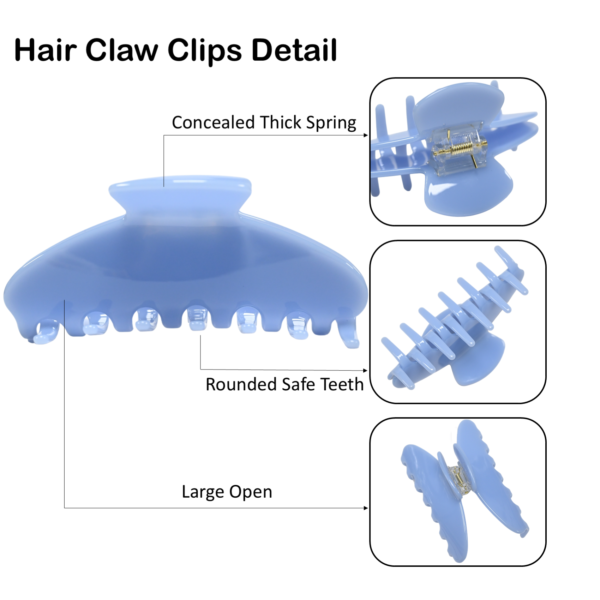 4 inch Banana Hair Claw Clips (Blue)
