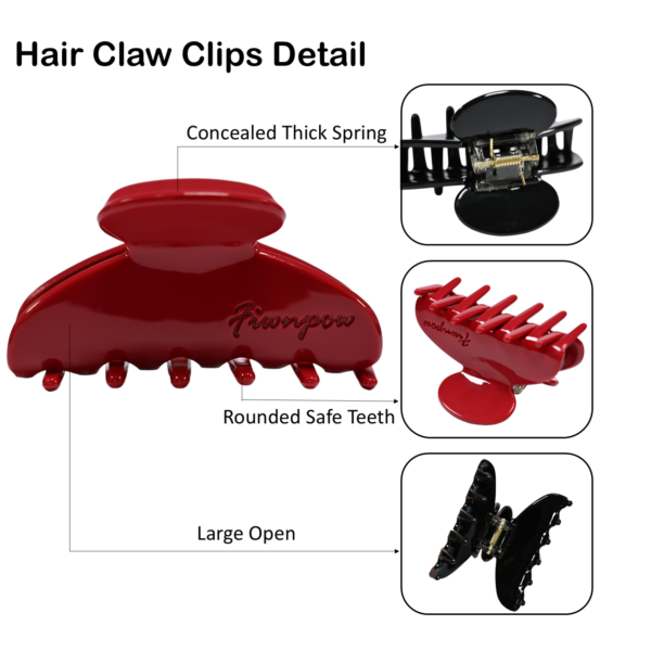 幻灯片45 3 inch Banana Hair Claw Clips With Brand