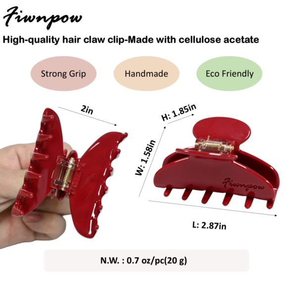 幻灯片46 3 inch Banana Hair Claw Clips With Brand