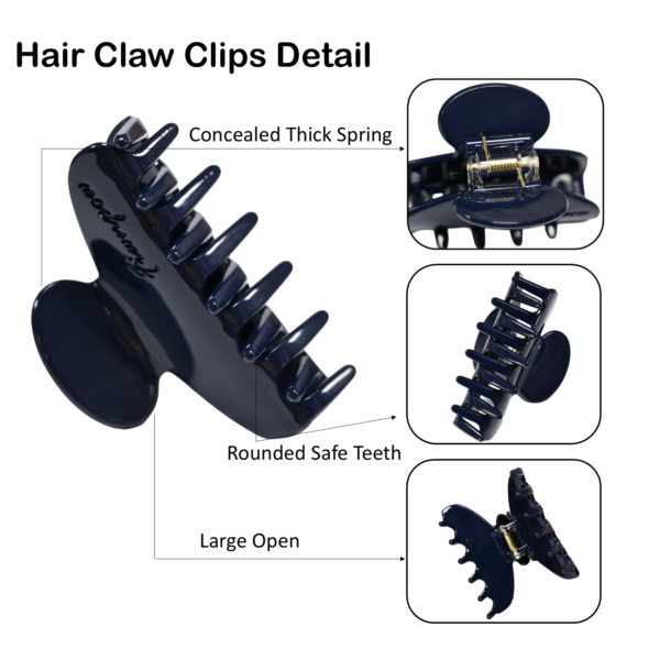3 inch Banana Hair Claw Clips With Brand (Blueberry)