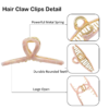 Acetate & Alloy 4.7" Large Hair Claw Clips (Pink)