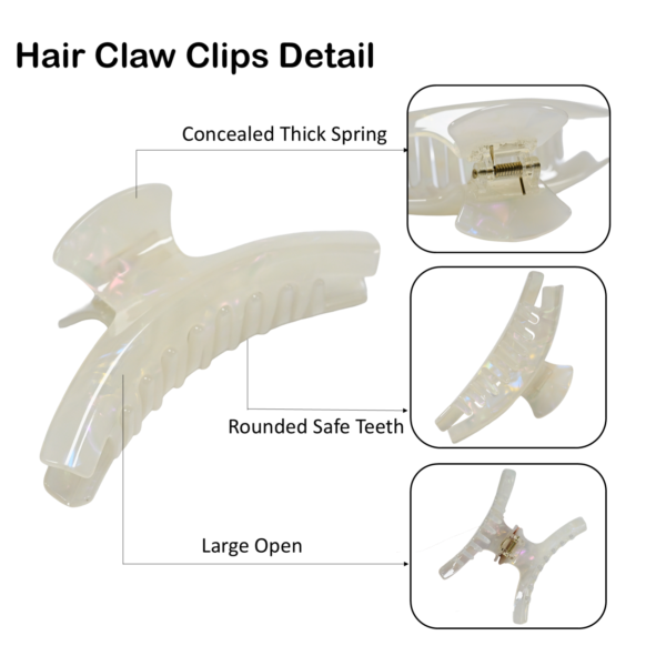 4.7 inch Big Hair Claw Banana Clips (Mermaid Color)