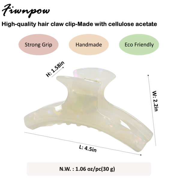 4.7 inch Big Hair Claw Banana Clips (Mermaid Color)