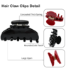 3 3 Inch Banana Hair Claw Clips