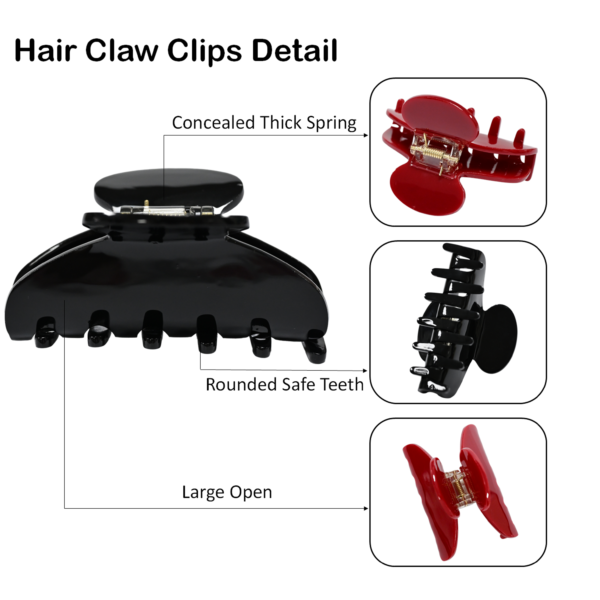 3 3 Inch Banana Hair Claw Clips